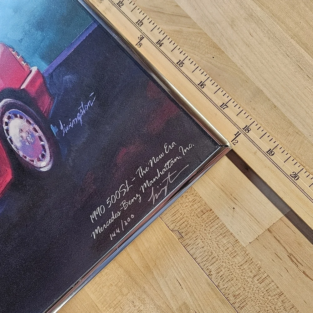 Mercedes-Benz 1990 500SL Limited Print Dennis Hoyt Numbered 144/200 18